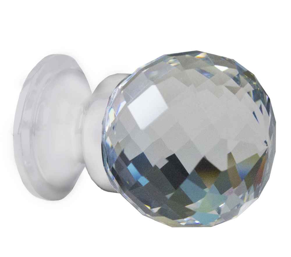 1.25-in. x 1.25-in. Stainless Steel  Cabinet Knob In White