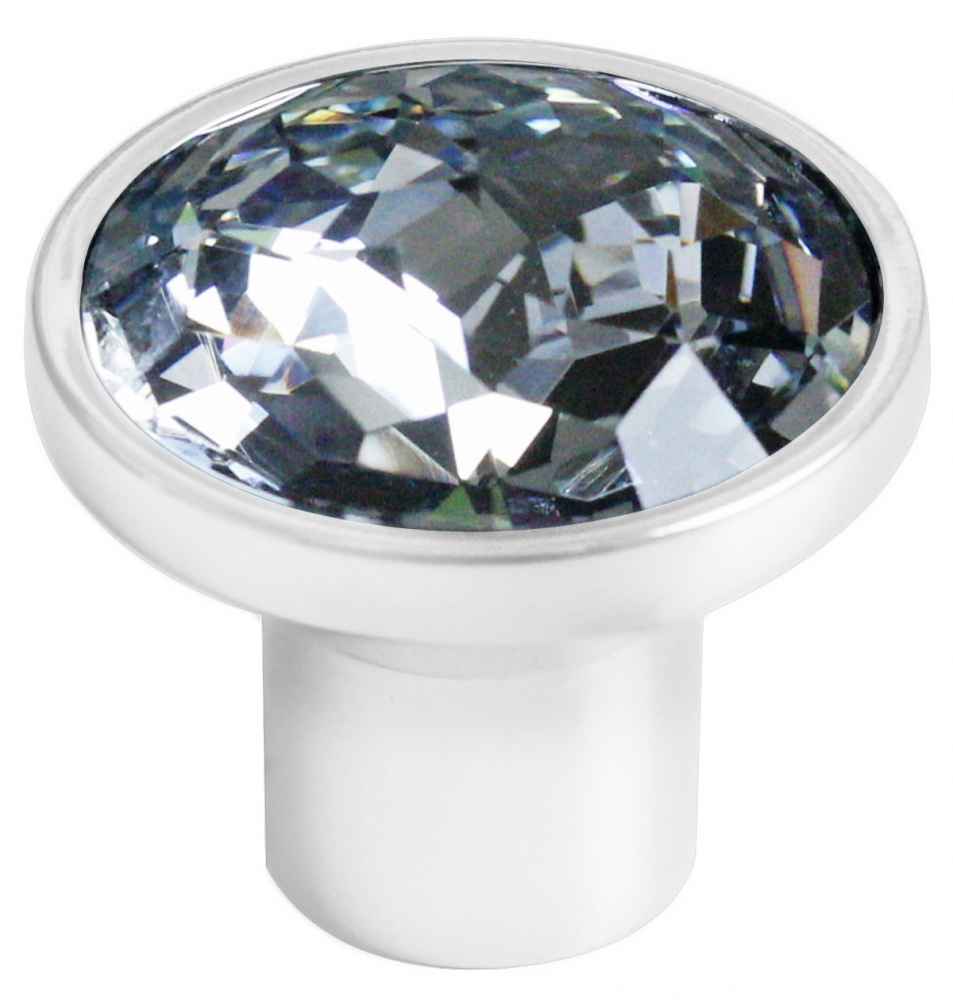 1.25-in. x 1.25-in. Stainless Steel  Cabinet Knob In White