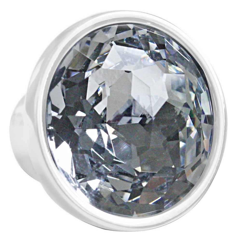 1.25-in. x 1.25-in. Stainless Steel  Cabinet Knob In White