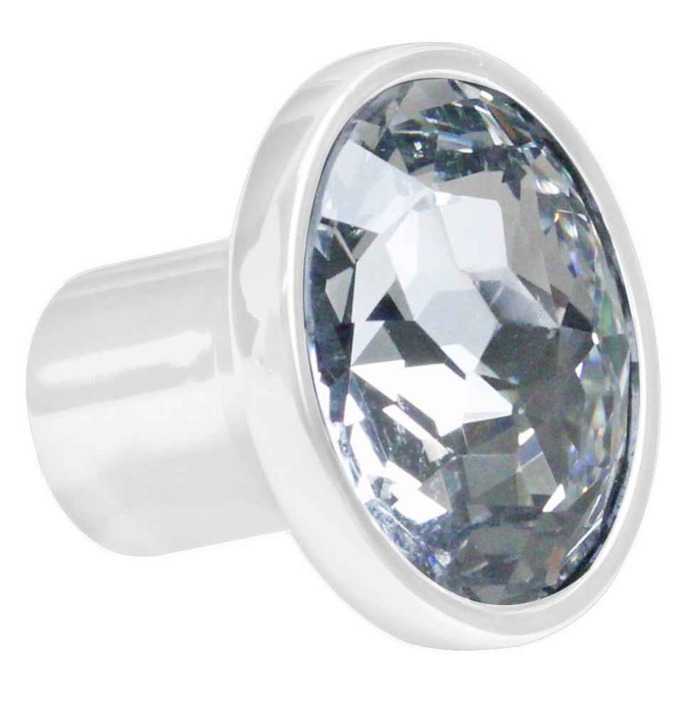 1.25-in. x 1.25-in. Stainless Steel Cabinet Knob In White