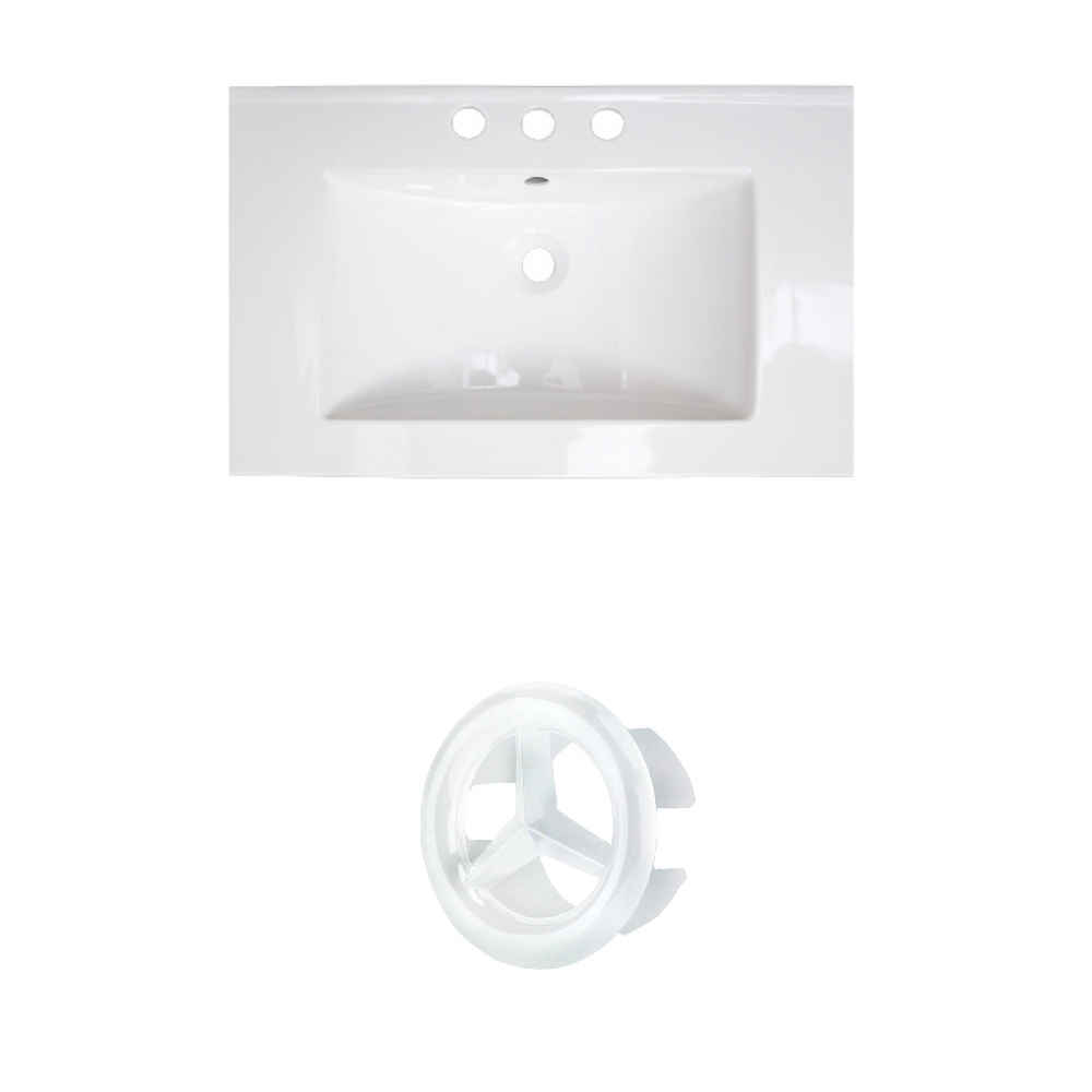 23.75-in. W 3H8-in. Ceramic Top Set In White Color