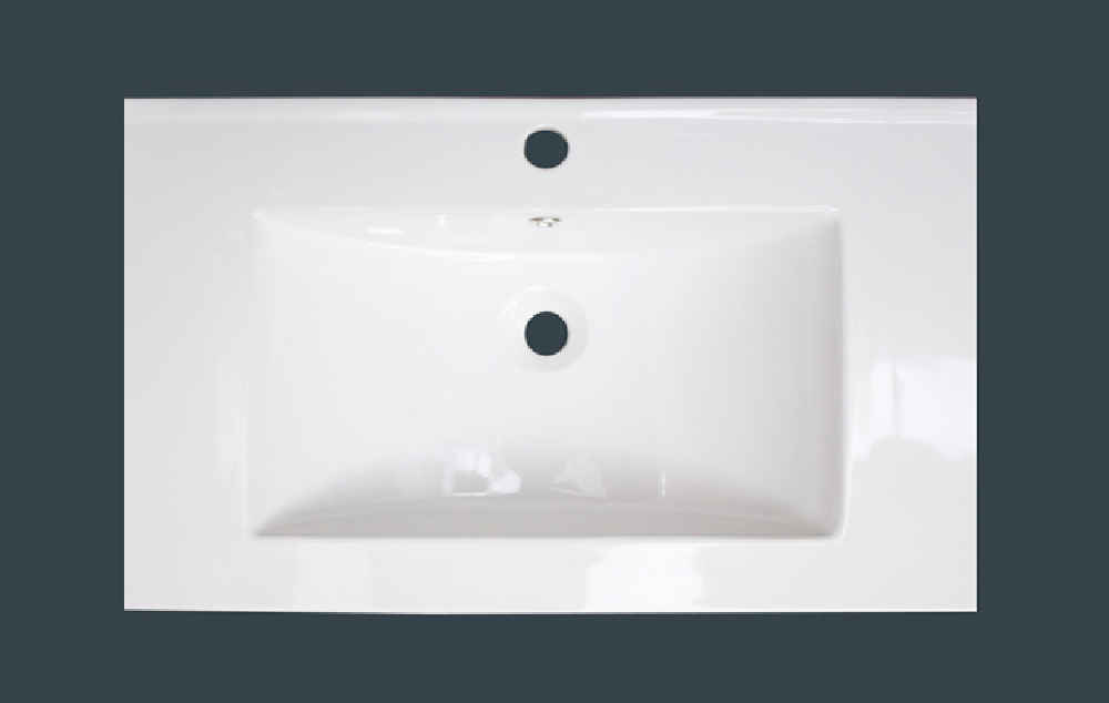 32-in. W 1 Hole Ceramic Top Set In White Color