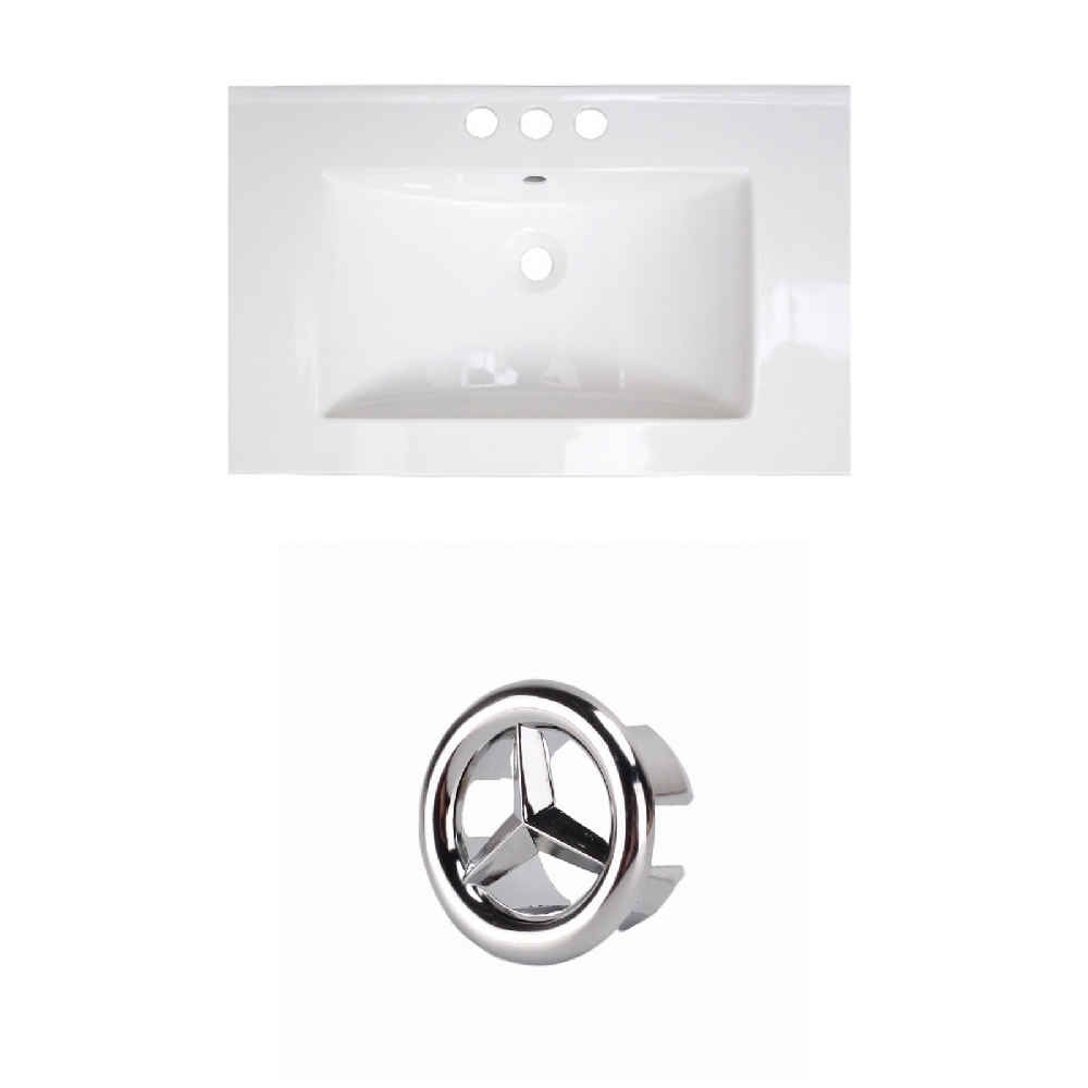 24.25-in. W 3H4-in. Ceramic Top Set In White Color