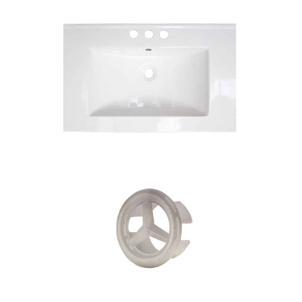 24.25-in. W 3H4-in. Ceramic Top Set In White Color
