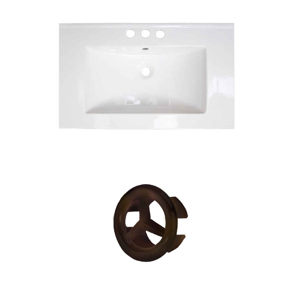32-in. W 3H4-in. Ceramic Top Set In White Color