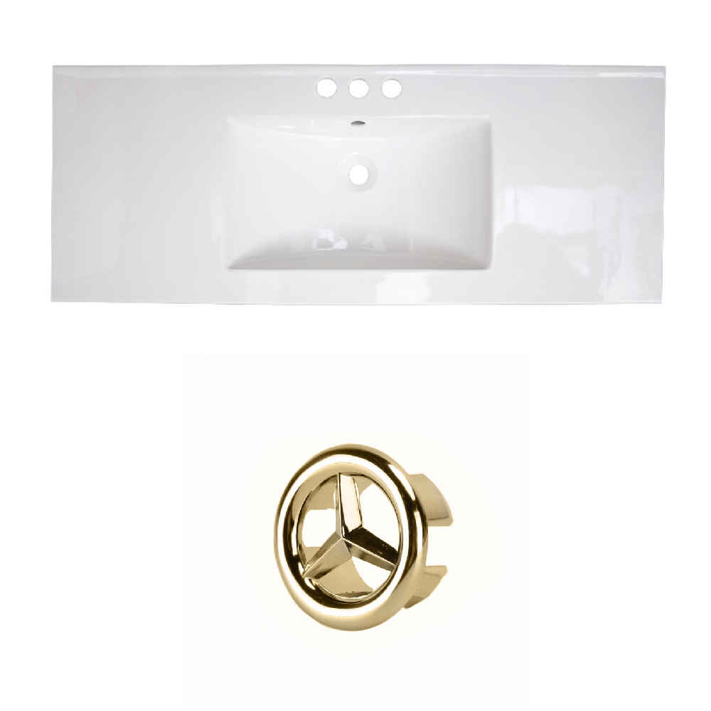 48-in. W 3H4-in. Ceramic Top Set In White Color