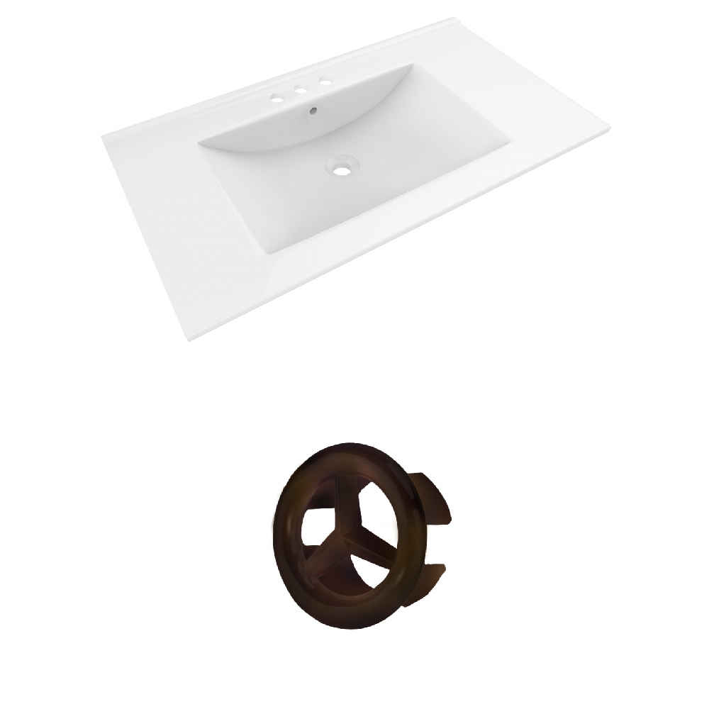 35.5-in. W 3H4-in. Ceramic Top Set In White Color
