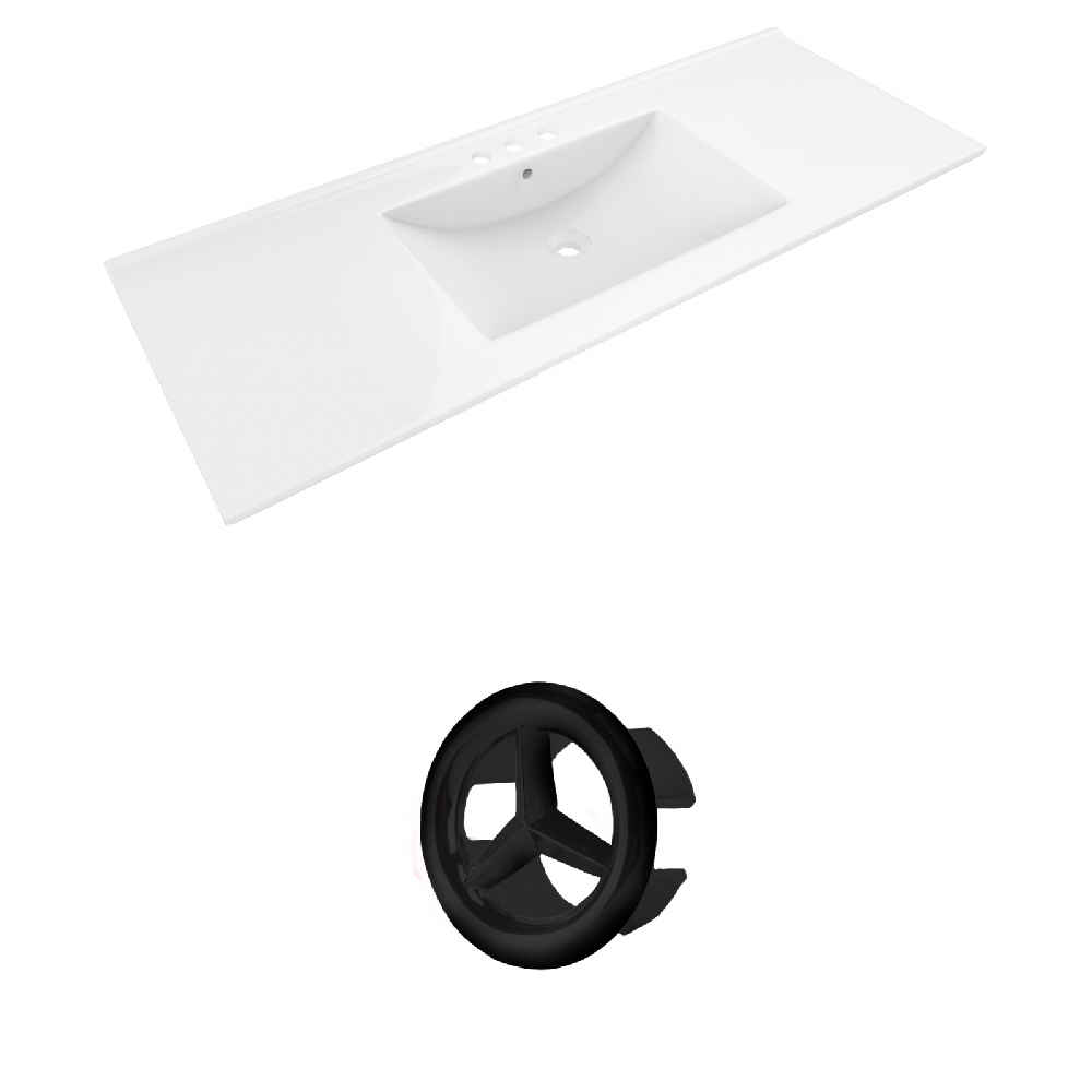 48-in. W 3H4-in. Ceramic Top Set In White Color