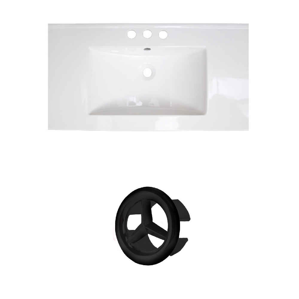 32-in. W 3H4-in. Ceramic Top Set In White Color