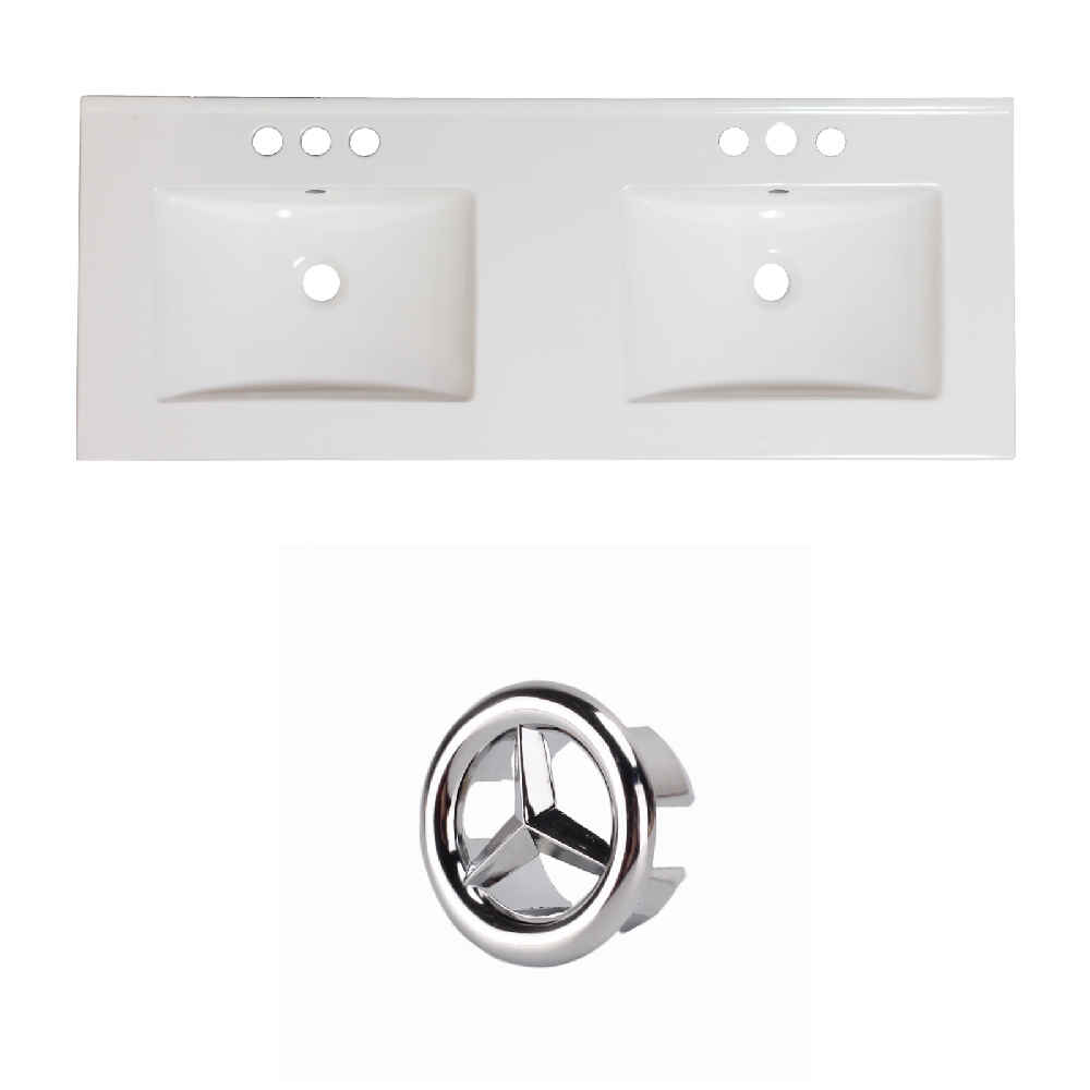 48-in. W 3H8-in. Ceramic Top Set In White Color