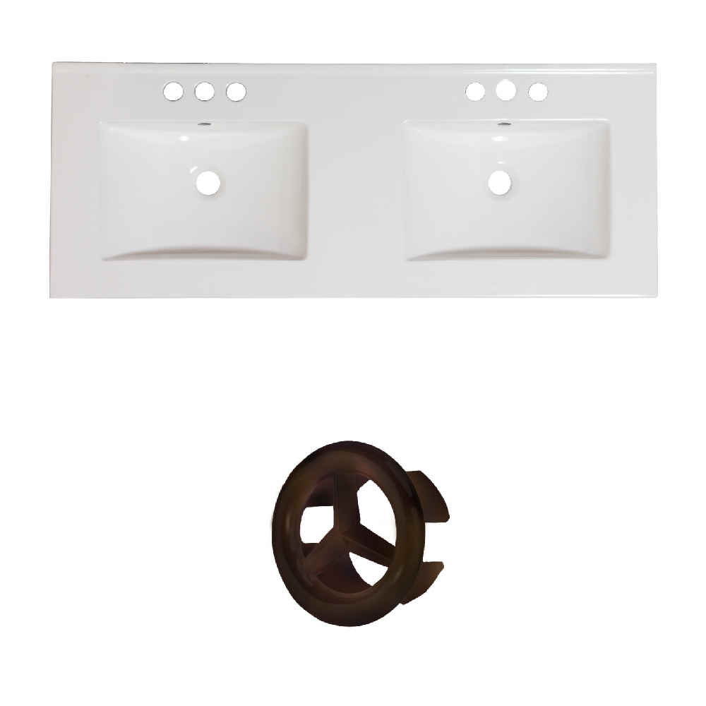 48-in. W 3H8-in. Ceramic Top Set In White Color