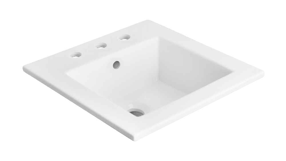 21-in. W 3H8-in. Ceramic Top Set In White Color