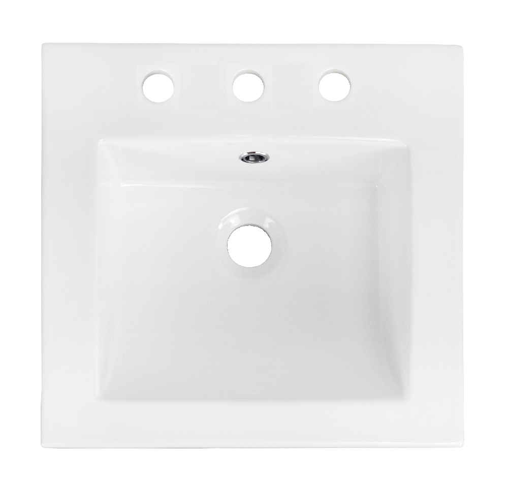 21-in. W 3H8-in. Ceramic Top Set In White Color