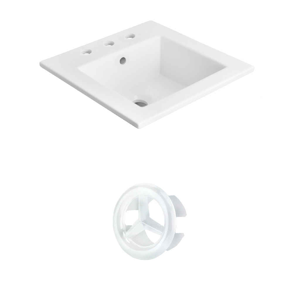 21-in. W 3H8-in. Ceramic Top Set In White Color