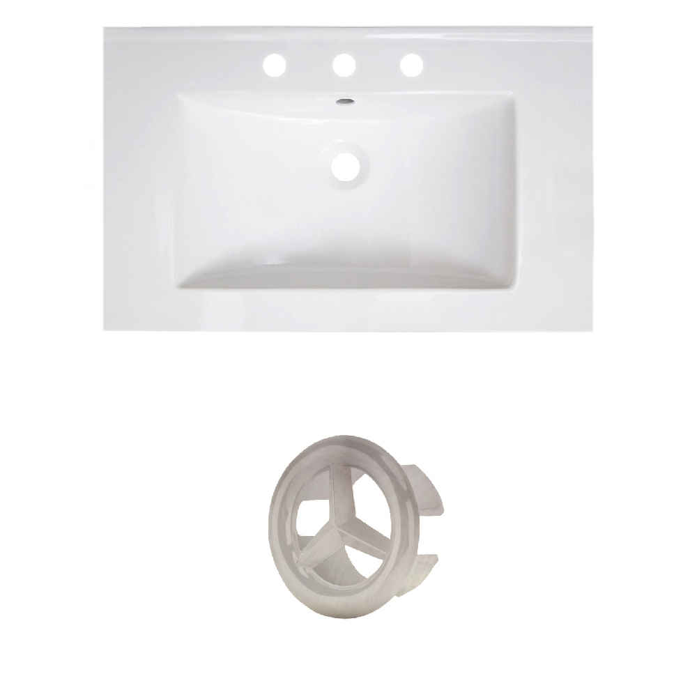 30-in. W 3H8-in. Ceramic Top Set In White Color