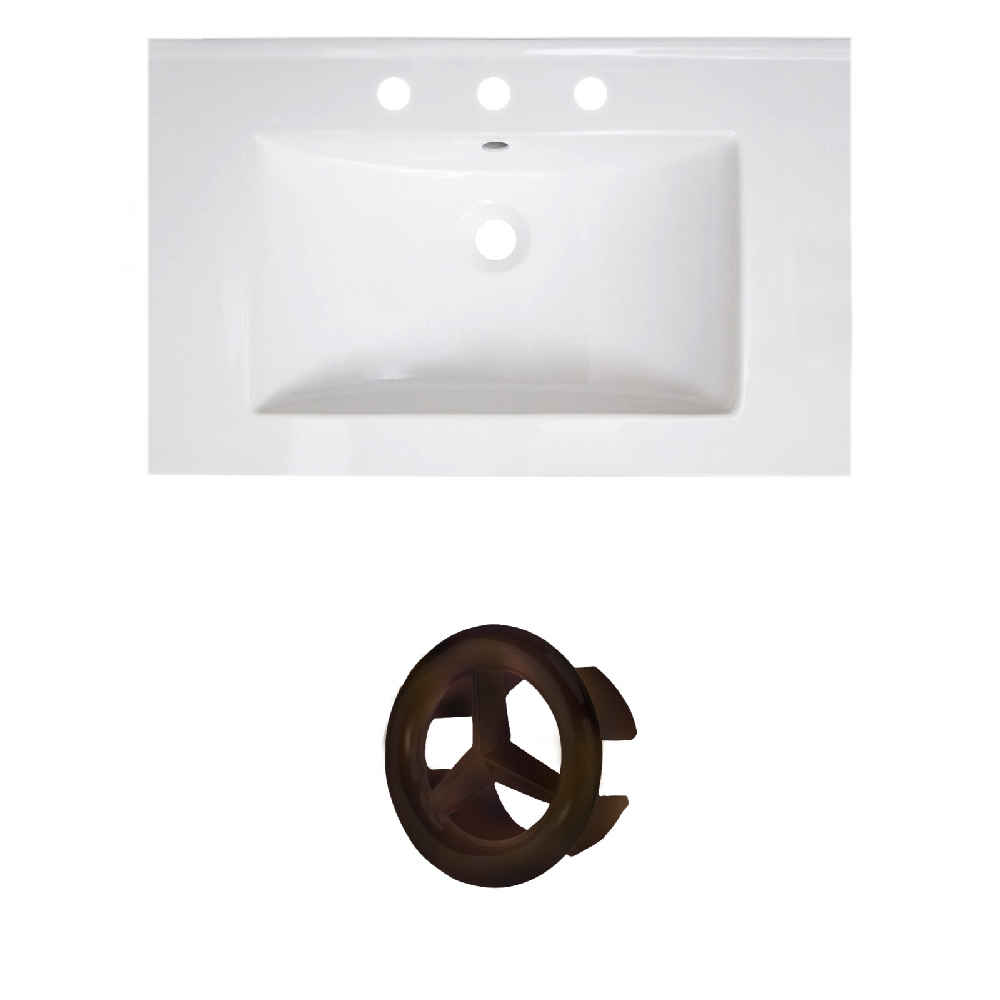 30-in. W 3H8-in. Ceramic Top Set In White Color