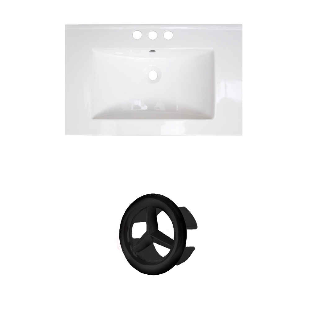 21-in. W 3H8-in. Ceramic Top Set In White Color