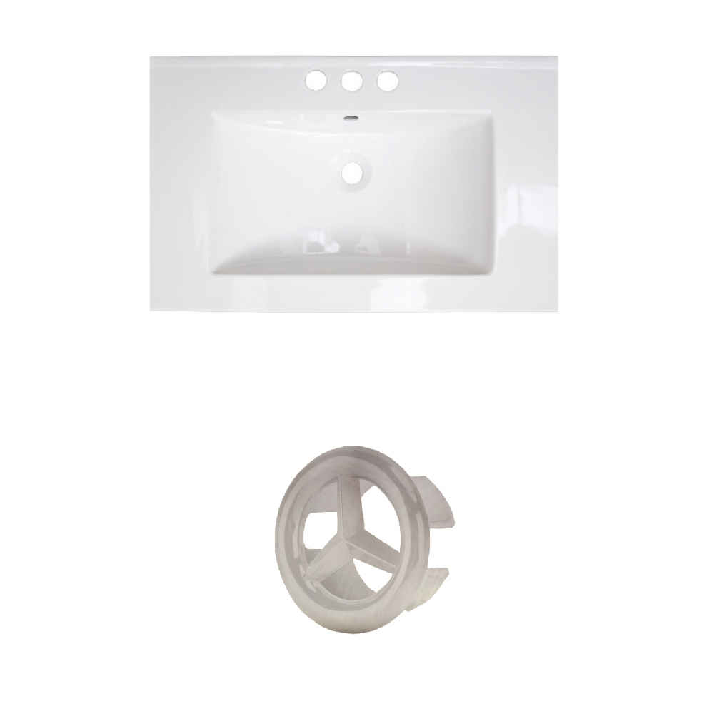 21-in. W 3H8-in. Ceramic Top Set In White Color