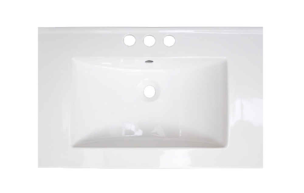 21-in. W 3H4-in. Ceramic Top Set In White Color