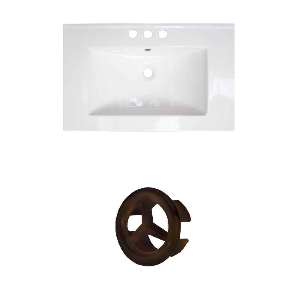 21-in. W 3H4-in. Ceramic Top Set In White Color