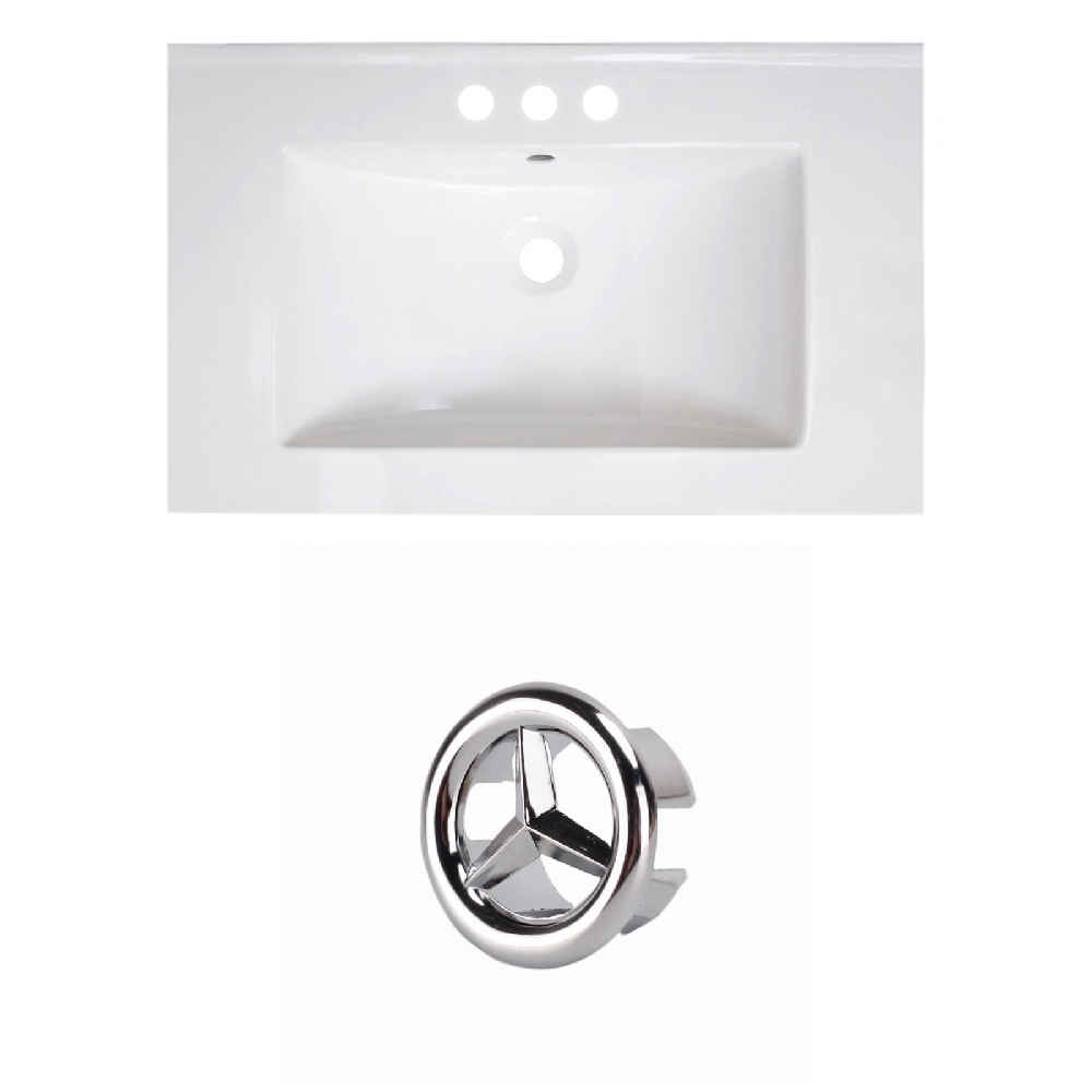 30-in. W 3H4-in. Ceramic Top Set In White Color