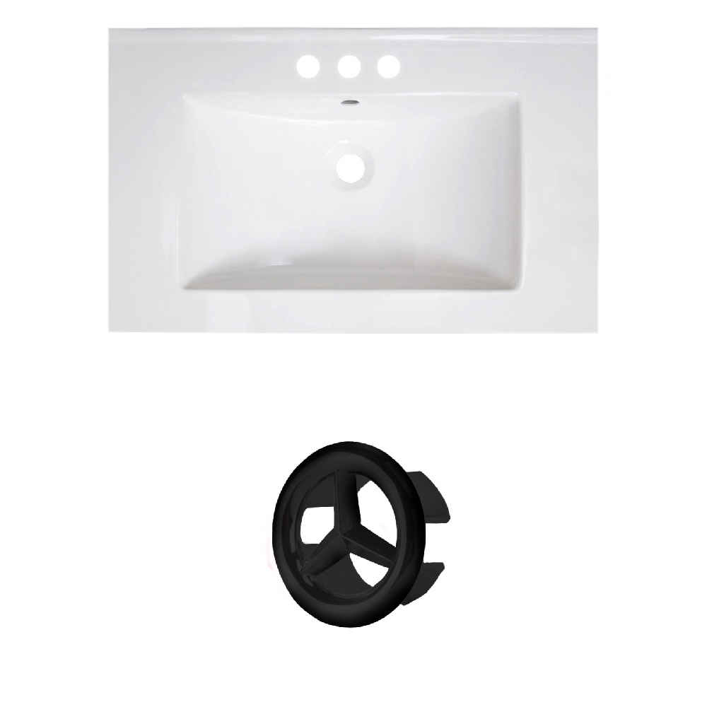 30-in. W 3H4-in. Ceramic Top Set In White Color