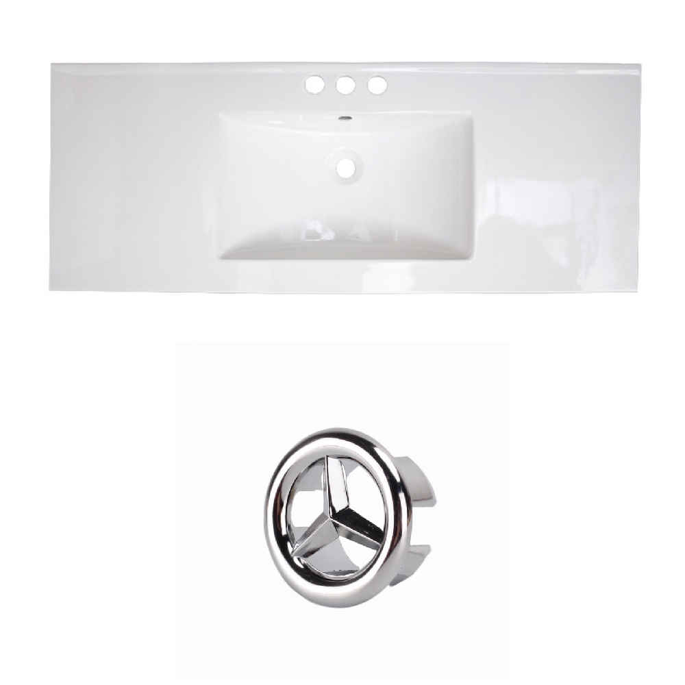 39.75-in. W 3H4-in. Ceramic Top Set In White Color
