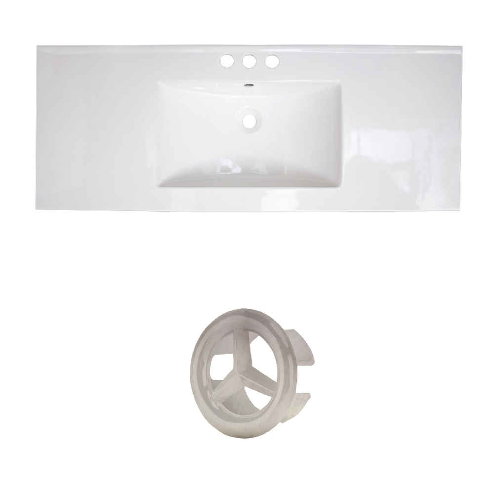 39.75-in. W 3H4-in. Ceramic Top Set In White Color
