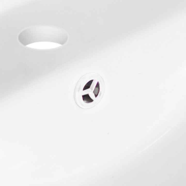 16.5-in. W 1 Hole Ceramic Top Set In White Color