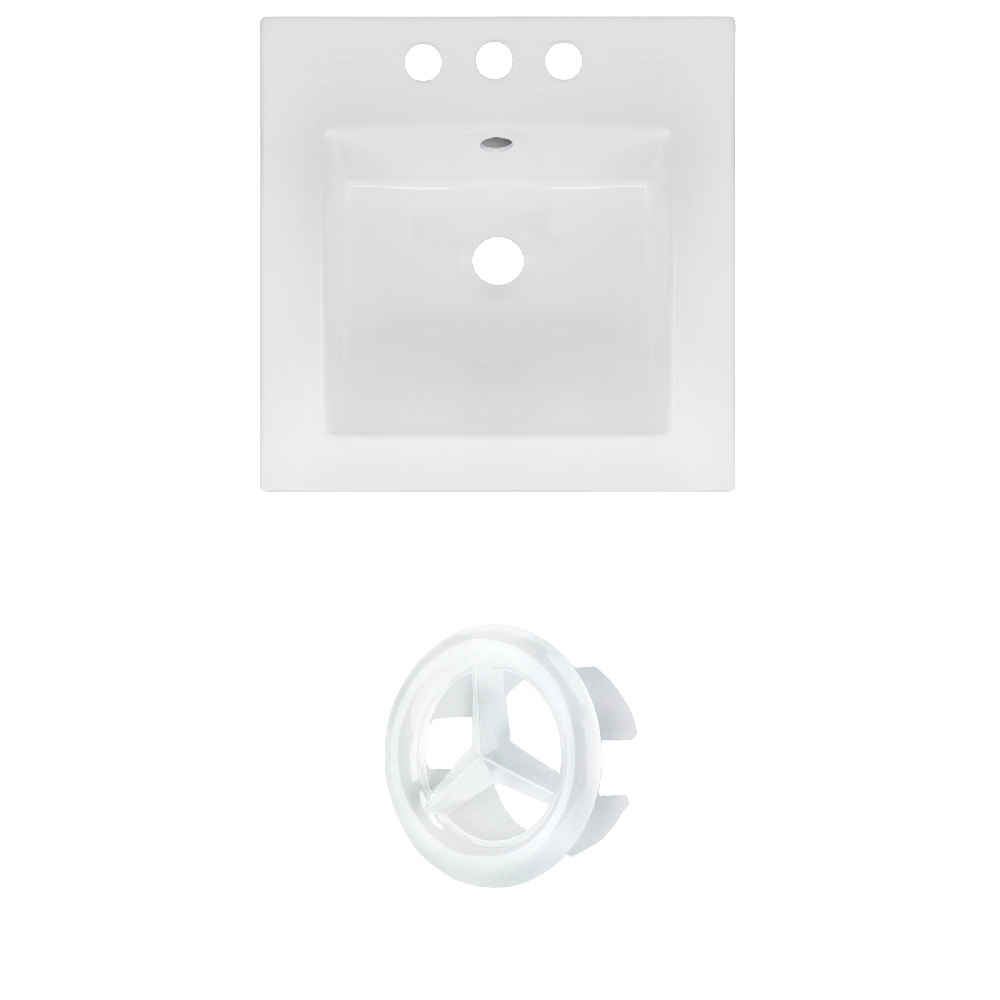 16.5-in. W 3H4-in. Ceramic Top Set In White Color