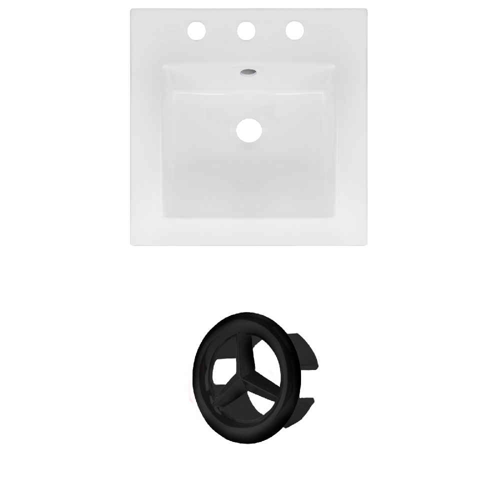 16.5-in. W 3H8-in. Ceramic Top Set In White Color