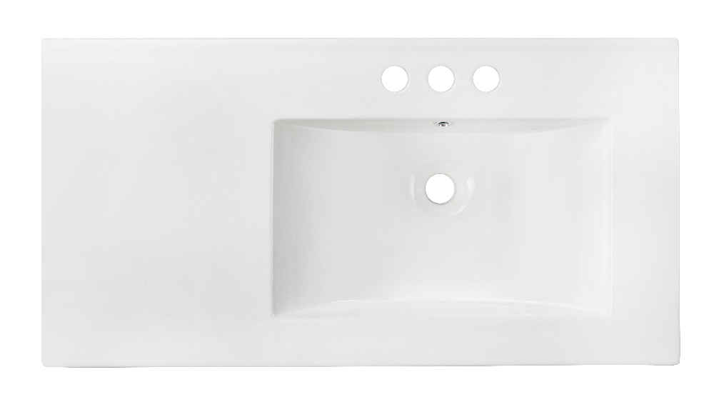 35.5-in. W 3H4-in. Ceramic Top Set In White Color