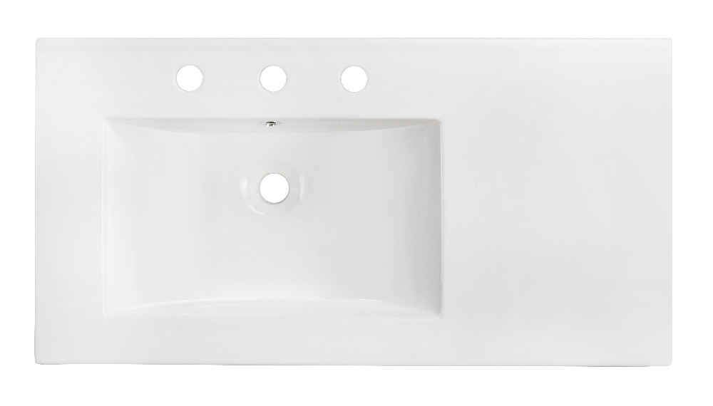 35.5-in. W 3H8-in. Ceramic Top Set In White Color