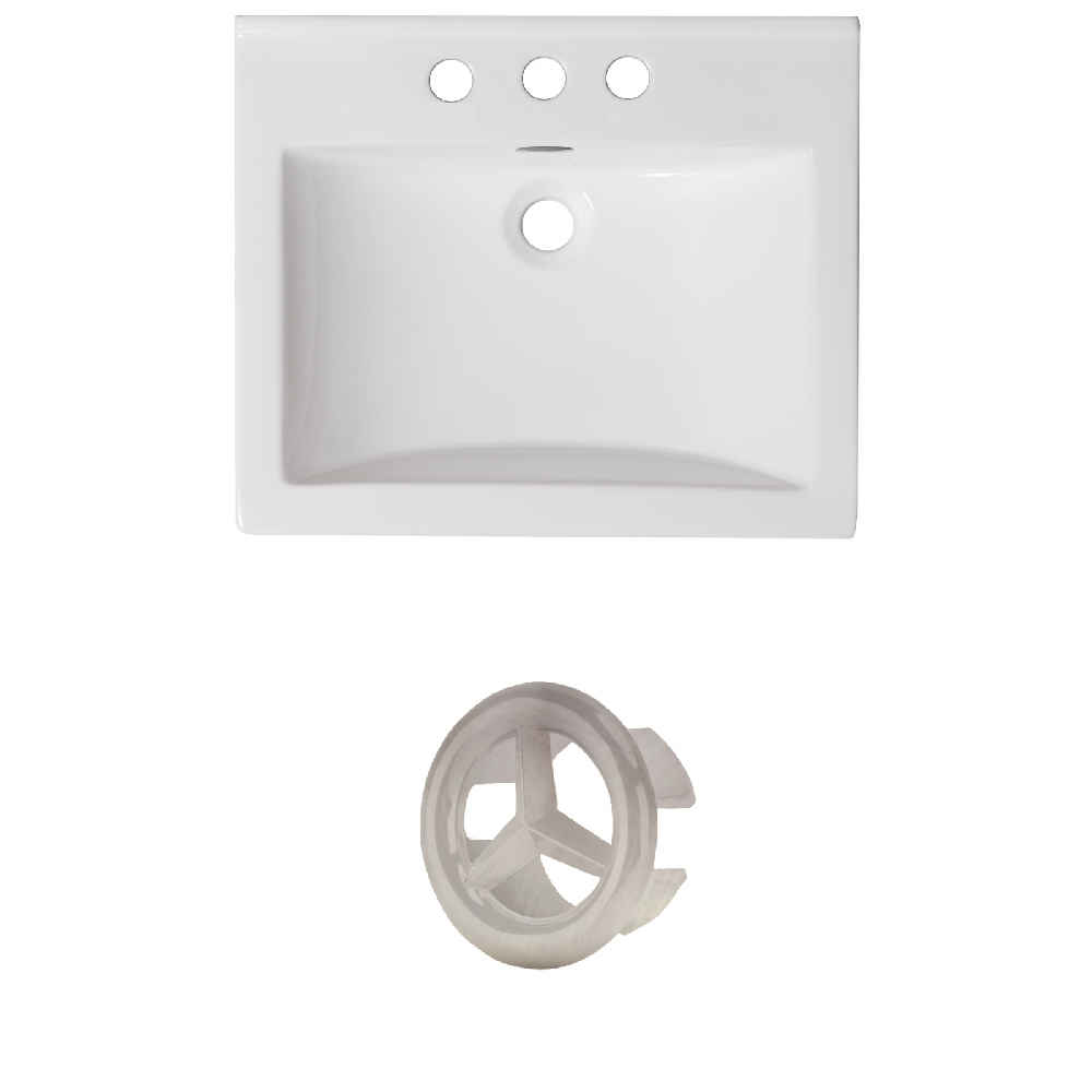 21-in. W 3H4-in. Ceramic Top Set In White Color