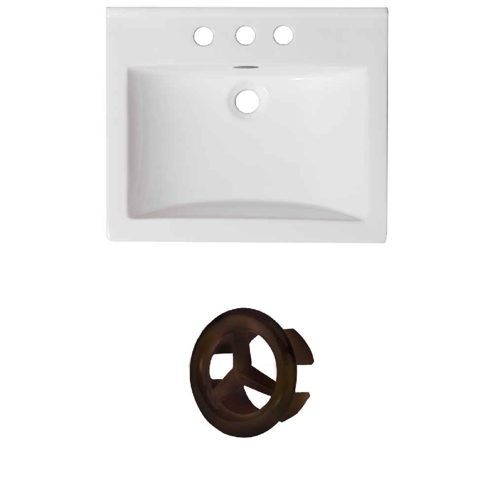 21-in. W 3H4-in. Ceramic Top Set In White Color