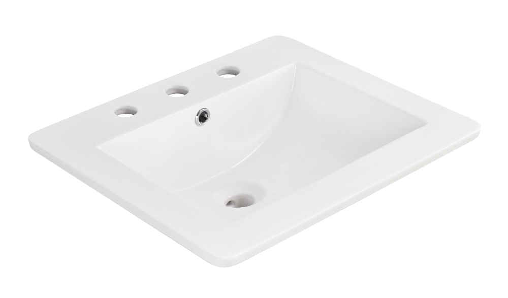 21-in. W 3H8-in. Ceramic Top Set In White Color