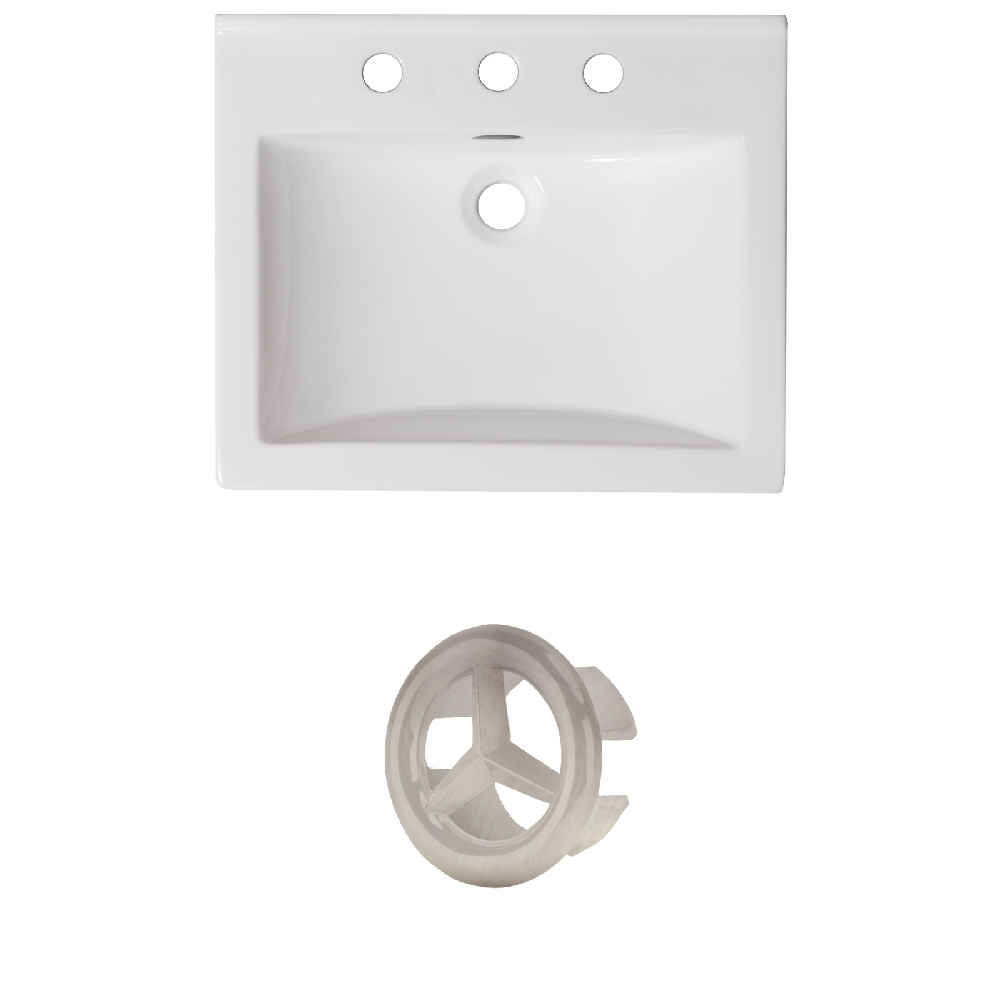 21-in. W 3H8-in. Ceramic Top Set In White Color