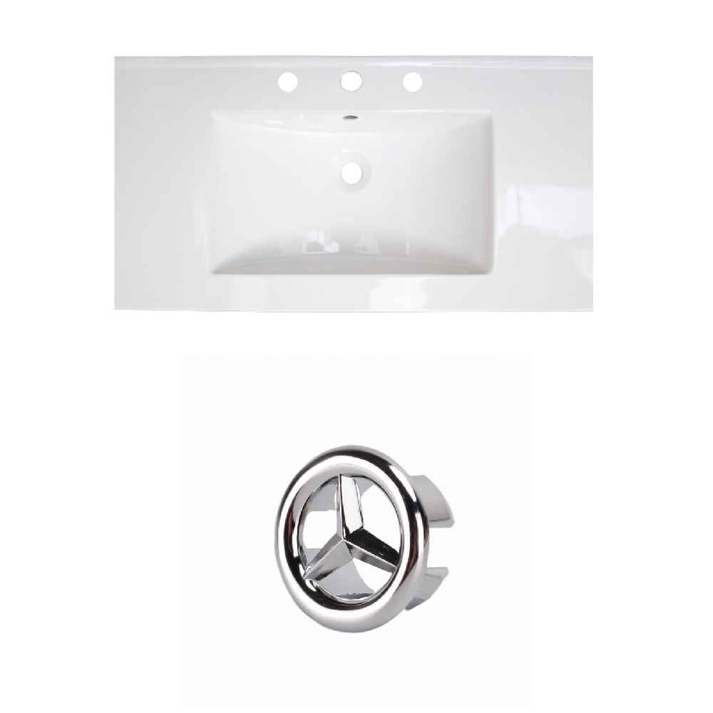 36.75-in. W 3H4-in. Ceramic Top Set In White Color