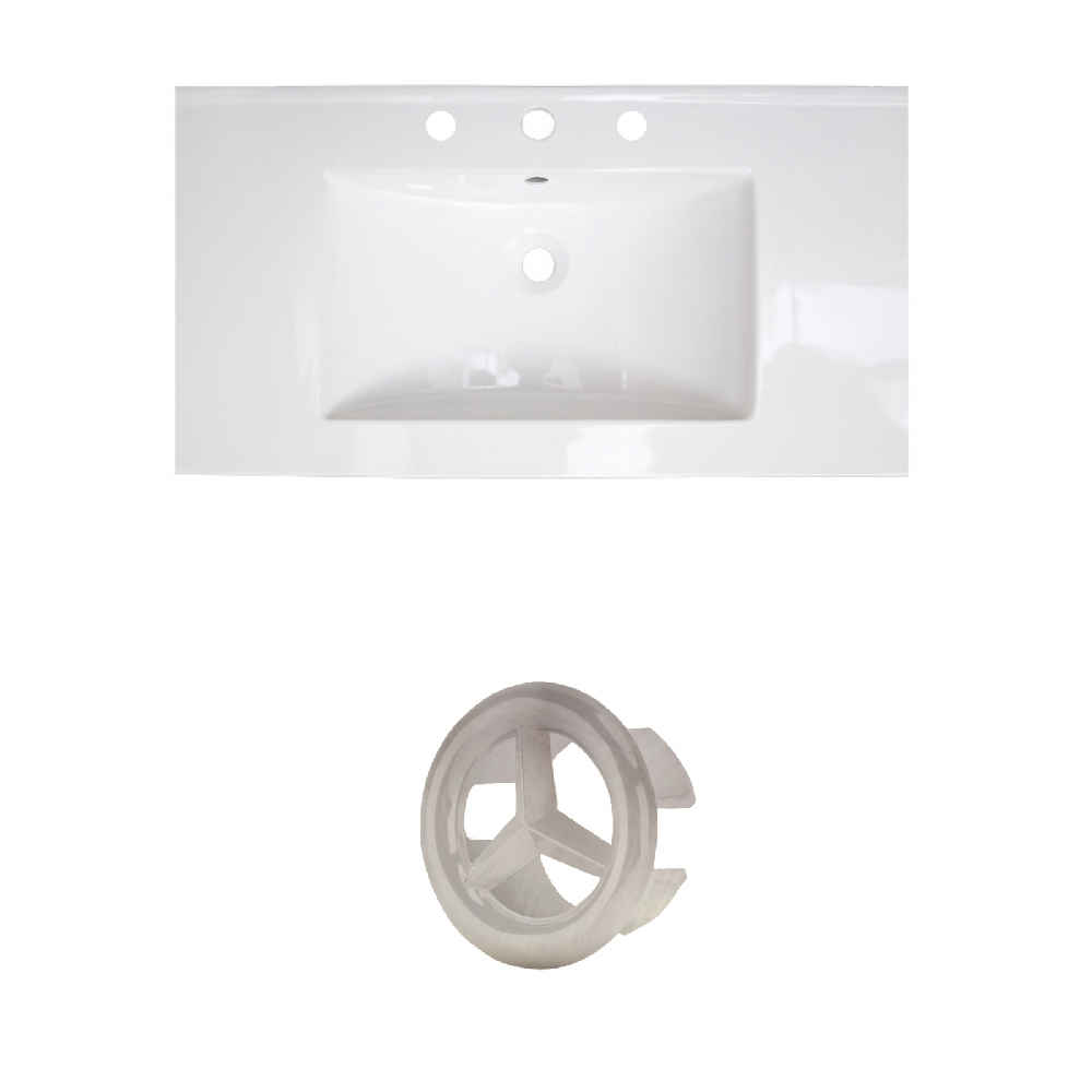 36.75-in. W 3H4-in. Ceramic Top Set In White Color