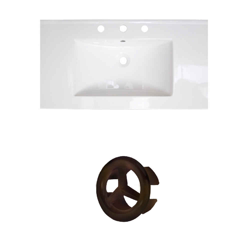 36.75-in. W 3H4-in. Ceramic Top Set In White Color