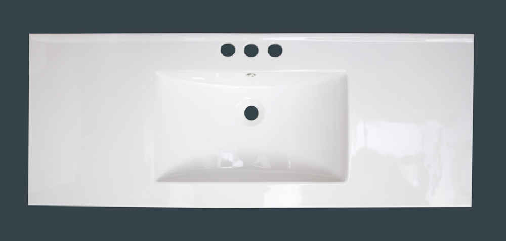 48.75-in. W 3H4-in. Ceramic Top Set In White Color