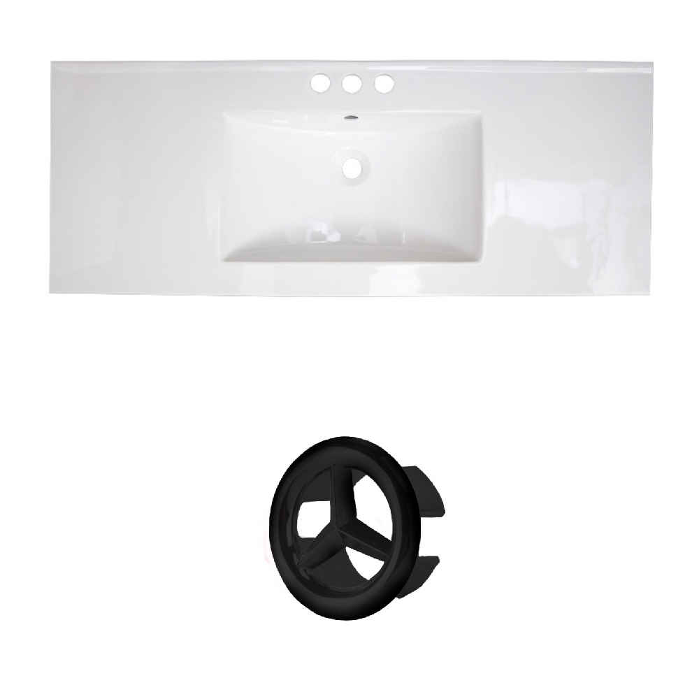 48.75-in. W 3H4-in. Ceramic Top Set In White Color