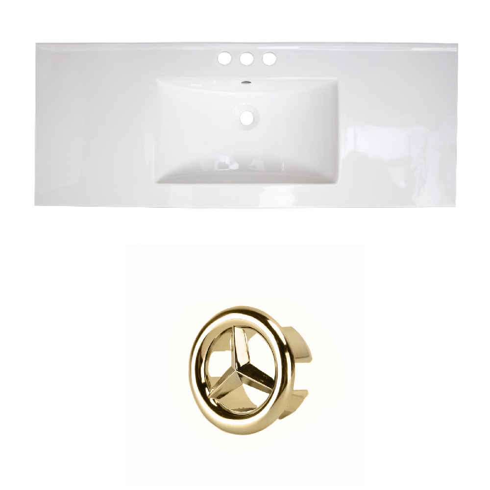 48.75-in. W 3H4-in. Ceramic Top Set In White Color