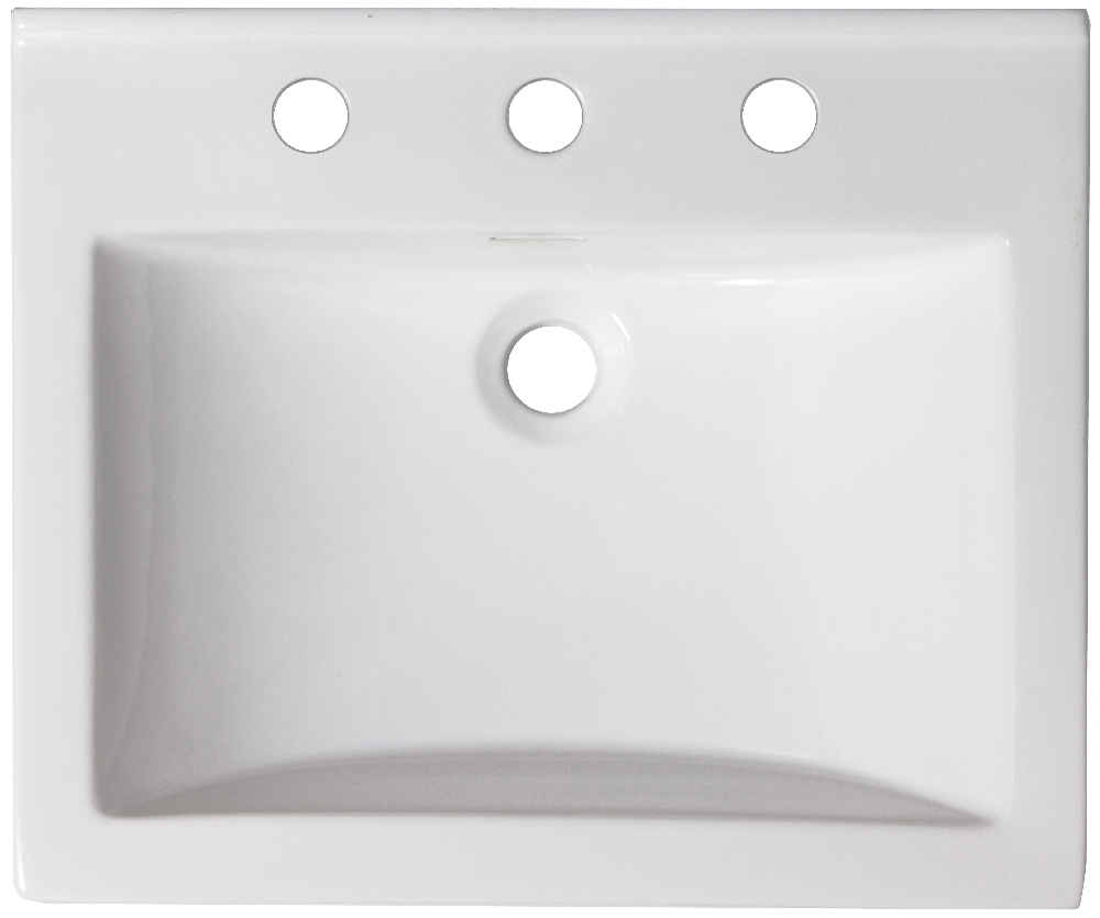 21.5-in. W 3H8-in. Ceramic Top Set In White Color