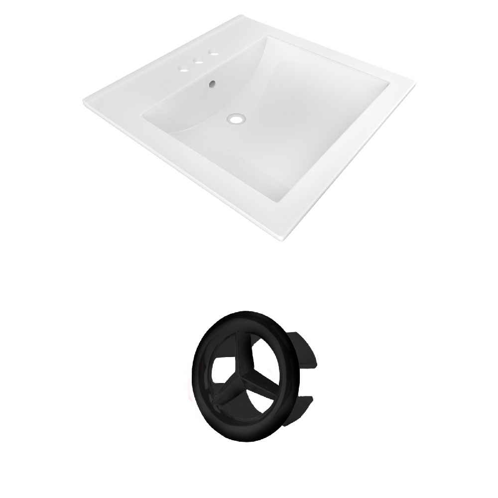 21.5-in. W 3H4-in. Ceramic Top Set In White Color
