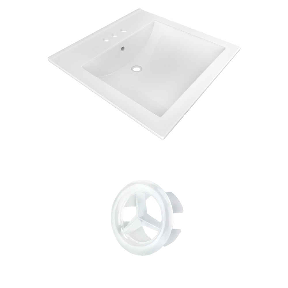 21.5-in. W 3H4-in. Ceramic Top Set In White Color