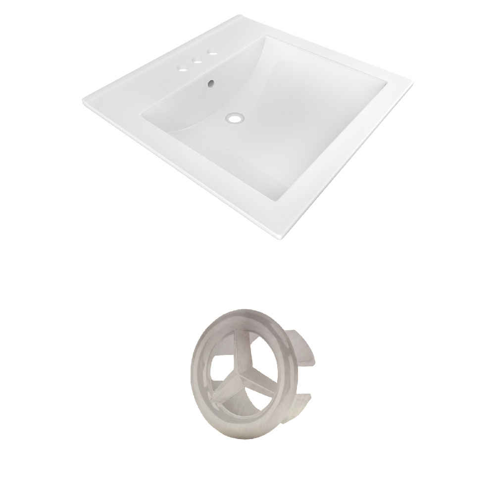 21.5-in. W 3H4-in. Ceramic Top Set In White Color