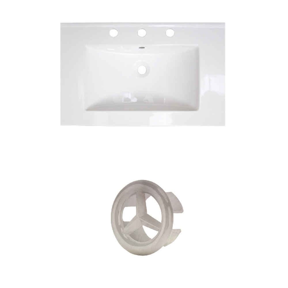 24-in. W 3H8-in. Ceramic Top Set In White Color