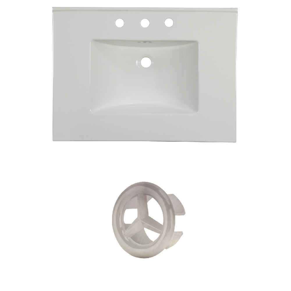 30.75-in. W 3H8-in. Ceramic Top Set In White Color