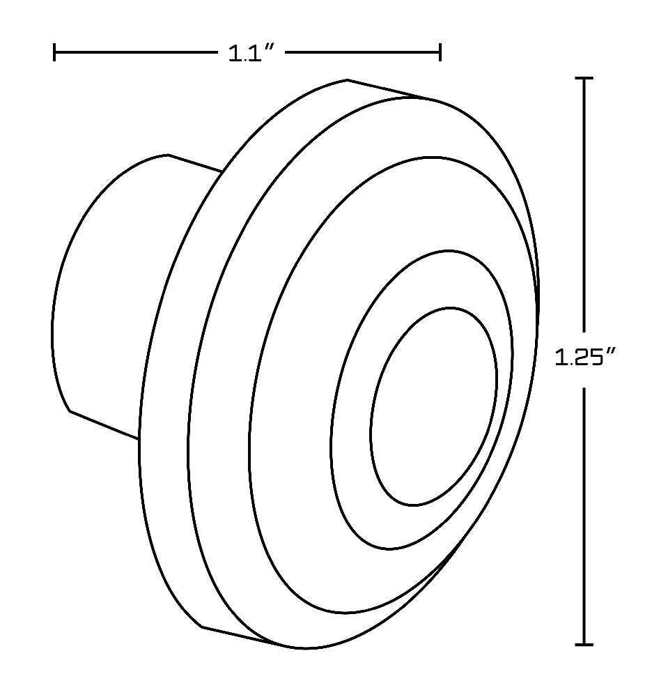 1.25-in. x 1.25-in. Stainless Steel  Cabinet Knob In White